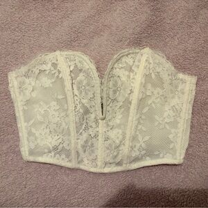 Victoria’s Secret corset top white lace